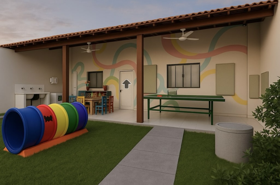 Área externa de recreação